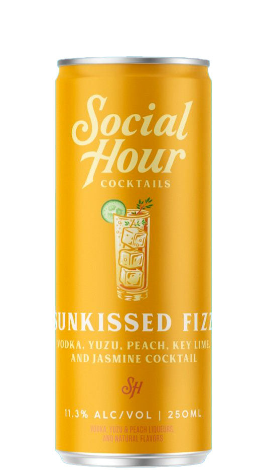 Social Hour Yuzu Sunset Fizz 250ml 4 Pack